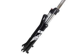 Вилка GRINZ ES 451 MLO 27,5"*1.1\8" ход 100мм,локаут мех,предв.сжатие,алюм,б\рез,черная-белая